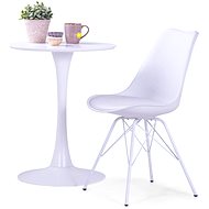 Dining chair 6 pcs white faux leather - Dining Chair