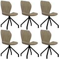 Dining chairs 6 pcs cappuccino faux leather - Dining Chair