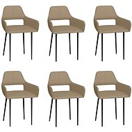 Dining chair 6 pcs cappuccino faux leather - Dining Chair