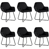 Dining chair 6 pcs black velvet - Dining Chair