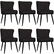 Dining chair 6 pcs black velvet - Dining Chair
