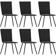 Dining chair 6 pcs black velvet - Dining Chair