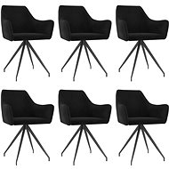 Dining Chair 6 pcs Black Velvet - Dining Chair