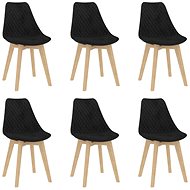 Dining chair 6 pcs black velvet - Dining Chair