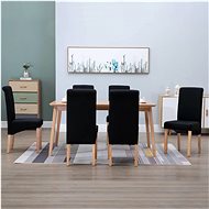 Dining chairs 6 pcs black textile - Dining Chair