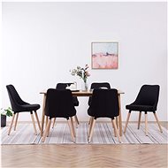 Dining Chairs 6 pcs Black Textile - Dining Chair