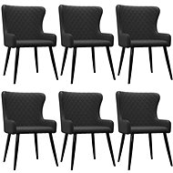 Dining Chairs 6 pcs Black Textile - Dining Chair