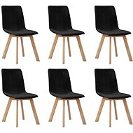 Dining chairs 6 pcs black textile - Dining Chair