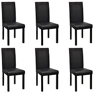 Dining chair 6 pcs black faux leather - Dining Chair