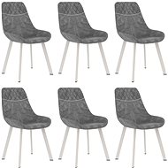 Dining chair 6 pcs black faux leather - Dining Chair