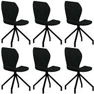 Dining chair 6 pcs black faux leather - Dining Chair