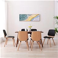 Dining chair 6 pcs black faux leather - Dining Chair