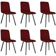Dining Chairs 6 pcs Red Velvet - Dining Chair