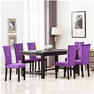 Dining chair 6 pcs purple velvet - Dining Chair