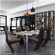 Dining chairs 6 pcs brown textile - Dining Chair