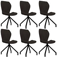Dining chair 6 pcs brown faux leather - Dining Chair