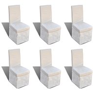 Dining chairs 6 pcs creamy white textile - Dining Chair