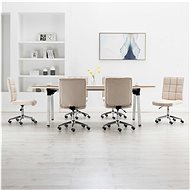 Dining chairs 6 pcs cream textile - Dining Chair