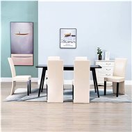 Dining chairs 6 pieces of creamy artificial leather - Dining Chair