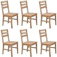 Dining Chairs 6 pcs Solid Acacia Wood - Dining Chair