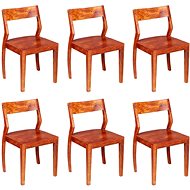 Dining chair 6 pcs solid acacia wood sheesham - Dining Chair