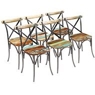 Jedálenské stoličky 6 ks masívne recyklované drevo - Jedálenská stolička