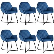 Dining Chair 6 pcs Blue Velvet - Dining Chair