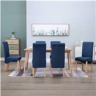 Dining chairs 6 pcs blue textile - Dining Chair
