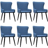 Dining Chairs 6 pcs Blue Textile - Dining Chair