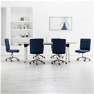 Dining Chairs 6 pcs Blue Textile - Dining Chair