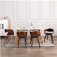 Dining chairs 6 pieces of bent wood and artificial leather - Dining Chair