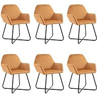 Dining Chairs 6 pcs Ochre Velvet - Dining Chair