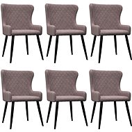 Dining Chairs 6 pcs Pink Velvet - Dining Chair
