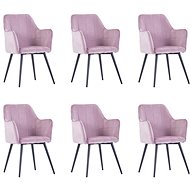 Dining chairs 6 pcs pink velvet - Dining Chair