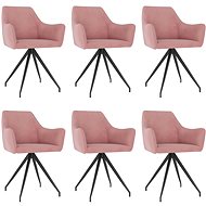 Dining chairs 6 pcs pink velvet - Dining Chair