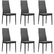 Jedálenské stoličky 6 ks svetlo sivé textil - Jedálenská stolička