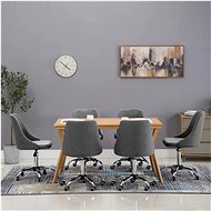 Dining Chairs 6 pcs Light Grey Textile - Dining Chair