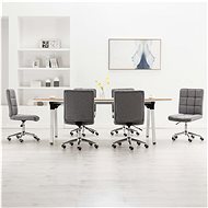 Dining chairs 6 pcs light gray textile - Dining Chair