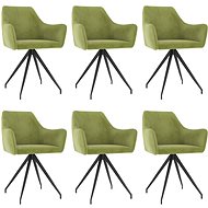 Dining Chair 6 pcs Light Green Velvet - Dining Chair