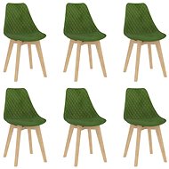 Dining chair 6 pcs light green velvet - Dining Chair