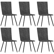 Dining chair 6 pcs gray velvet - Dining Chair