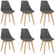 Dining chair 6 pcs gray velvet - Dining Chair