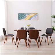 Dining Chairs 6 pcs Grey Textile - Dining Chair