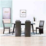 Dining chair 6 pcs gray faux leather - Dining Chair