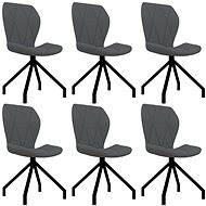 Dining chair 6 pcs gray faux leather - Dining Chair