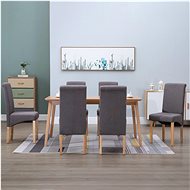 Dining chairs 6 pcs taupe textile - Dining Chair