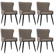 Dining chairs 6 pcs taupe textile - Dining Chair