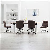 Dining chairs 6 pcs taupe textile - Dining Chair