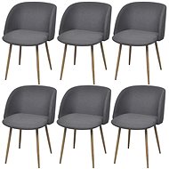 Dining chairs 6 pcs dark gray - Dining Chair