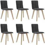 Dining chairs 6 pcs dark gray - Dining Chair